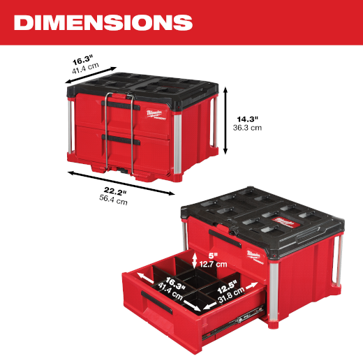 Packout Tool Box 2-Drawer 14.3"