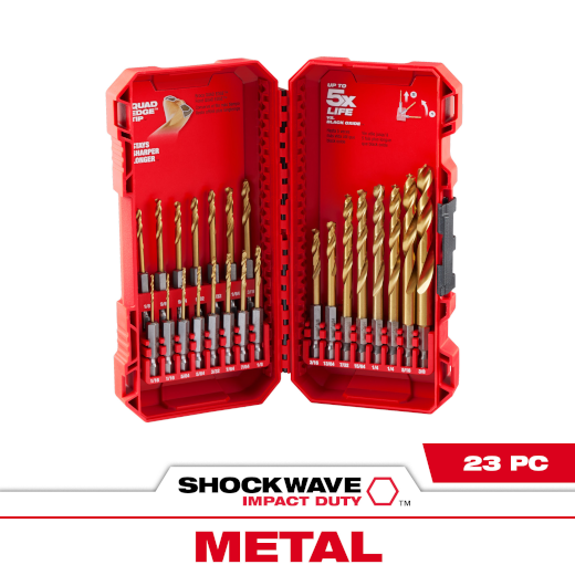Drill Bit Set, Shockwave Impact (23 PCS.)