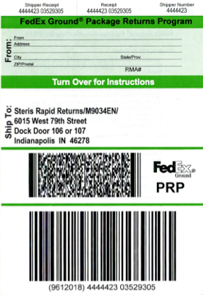 Parts Return Label