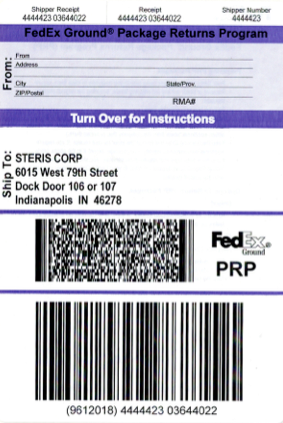 Parts Return Label