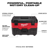 TM 18 2 Gallon Wet/Dry Vacuum (No Battery)