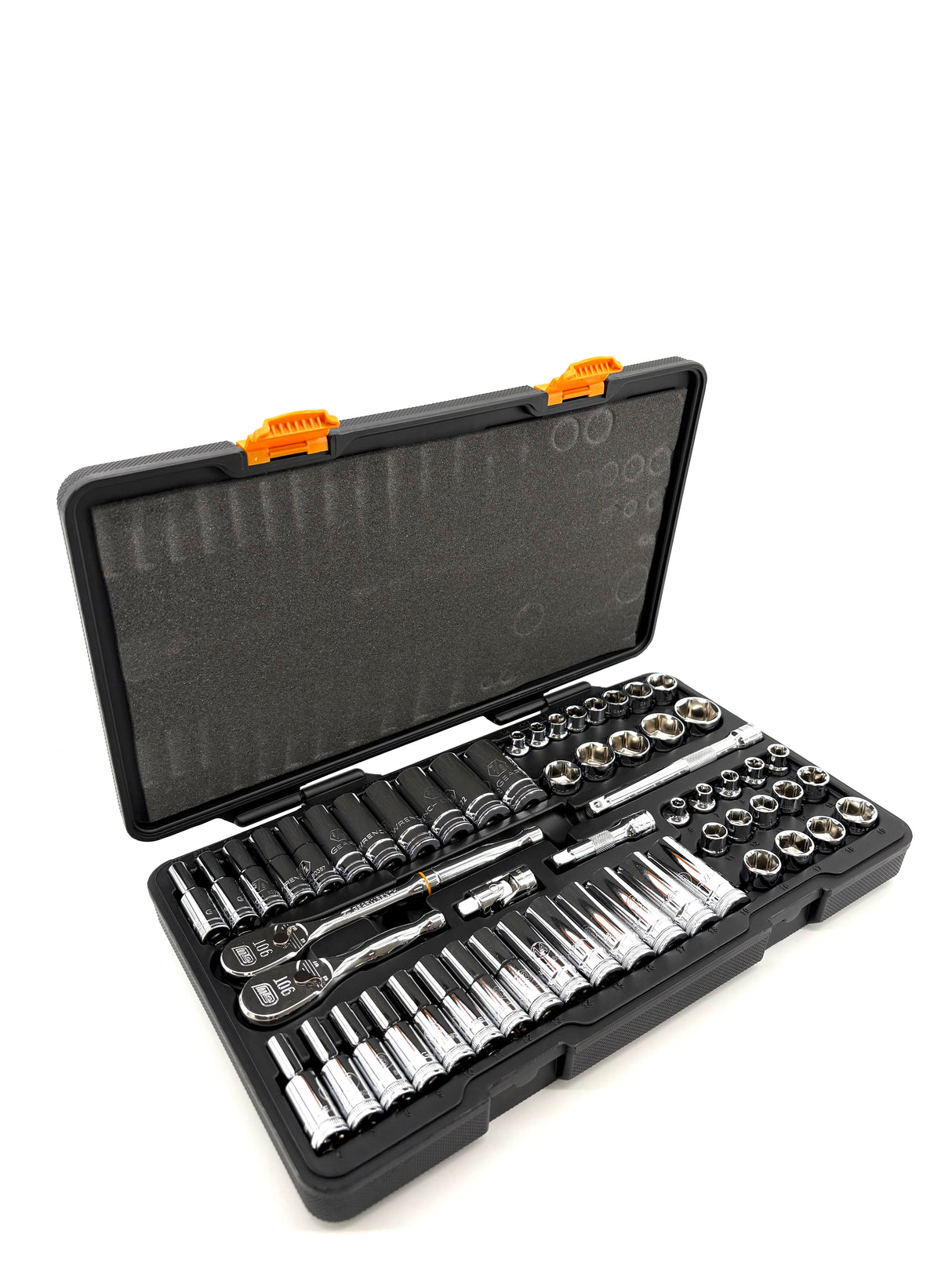 Socket Set, 3/8" DR. 6 PT STD & DEEP SAE/METRIC (57 PCS.)